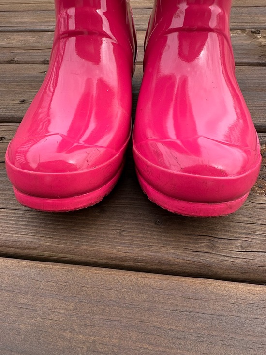 Hunter Glossy Hot Pink Tall Rain Boots - Picture 12 of 12